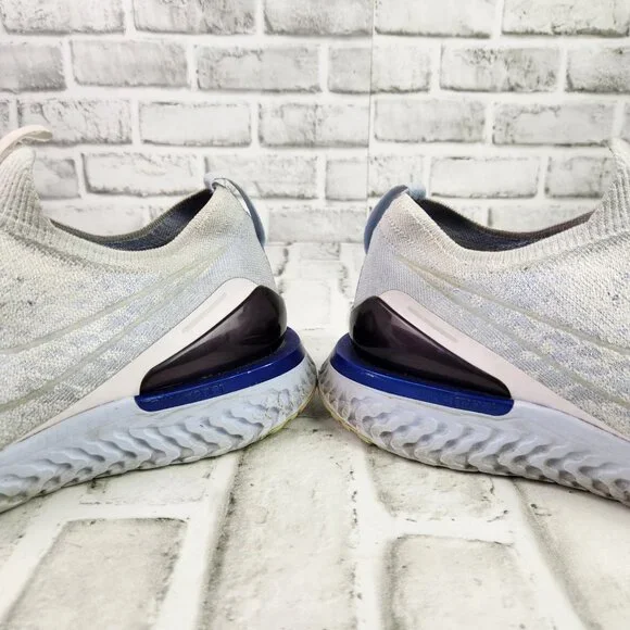Nike Epic Phantom React Flyknit Men\'s Size 12 White Athletic Running Gym Sneaker Nike Epic Phantom React Flyknit Hydrogen Blue for Sale  main image 2